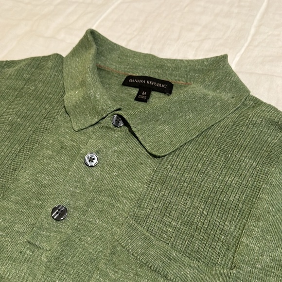 Banana Republic Linen-Cotton Sweater Polo - Picture 1 of 2